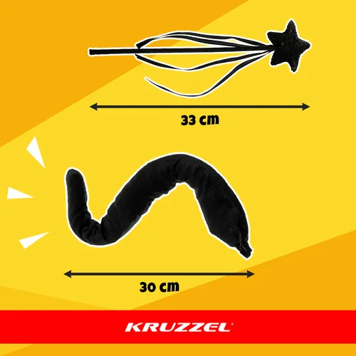 Kruzzel 26745 juodas 7 dalių katės kostiumas image 2