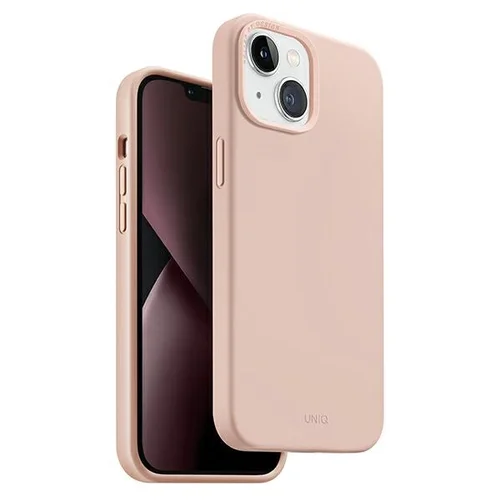 Uniq Lino Hue MagClick dėklas iPhone 14, rožinis image 1