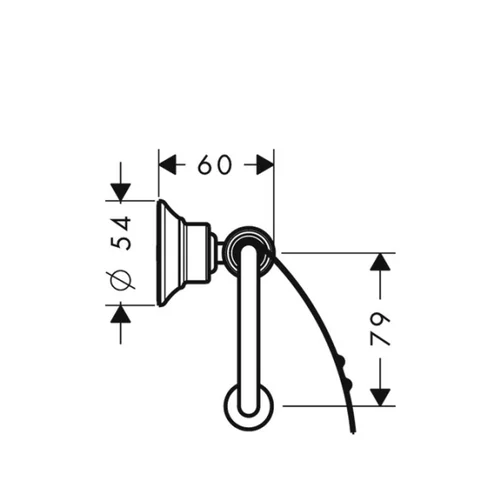 Hansgrohe AXOR Montreux tualetinio popieriaus laikiklis 42036820, šlifuoto nikelio image 2