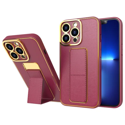 Dėklas iPhone 12 Pro su stoveliu, raudonas image 1