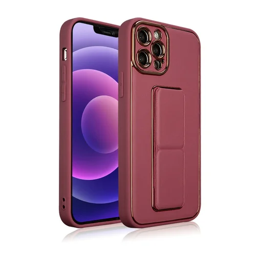 Dėklas iPhone 12 Pro su stoveliu, raudonas image 2
