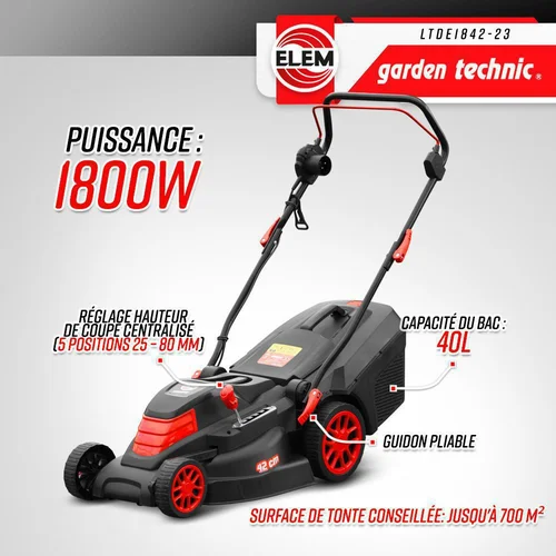 Elem Garden Technic Elektrinė vejapjovė, 1800 W image 3