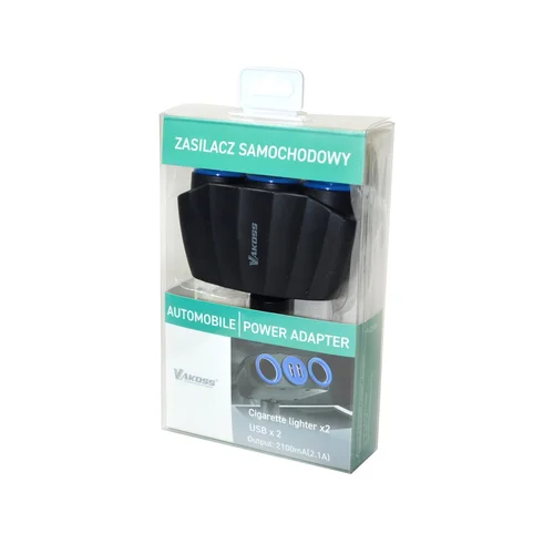 Vakoss TP-3268K automobilinis 2 USB skirstytuvas image 2