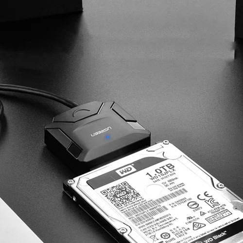 Ugreen CR108 2,5/3,5 col. USB-A 3.0–SATA adapteris, juodas image 3