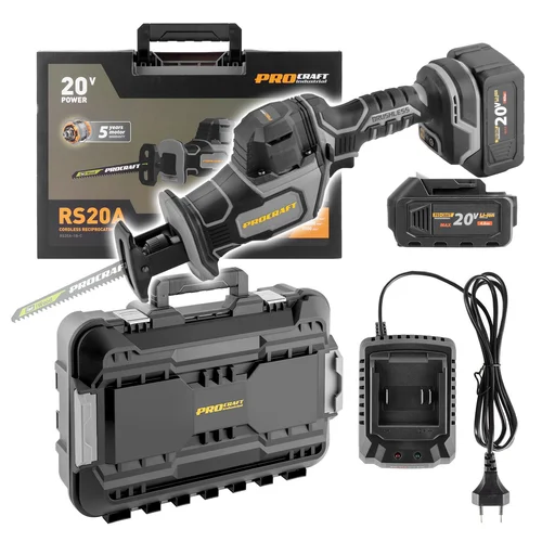 ProCraft RS20A-1B-C, 20 V 4 Ah akumuliatorinis pjūklas image 2