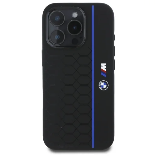 BMW Hexagon Blue Line MagSafe dėklas iPhone 16 Pro Max, juodas image 3