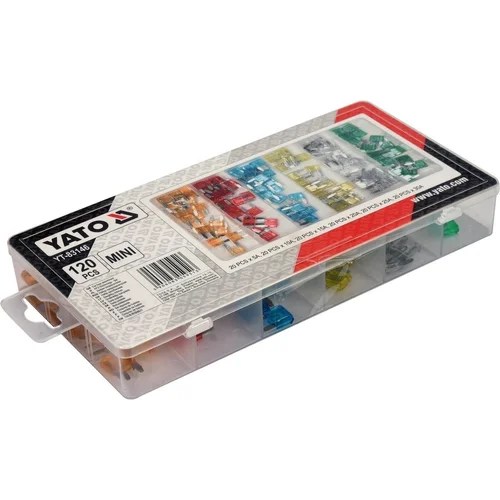 YATO MINI automobilinių saugiklių rinkinys, 120 VNT image 3