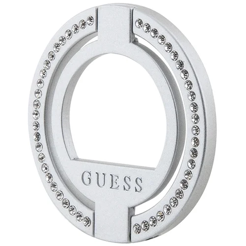 Guess MagSafe žiedinis laikiklis su kristalais, sidabrinis image 2