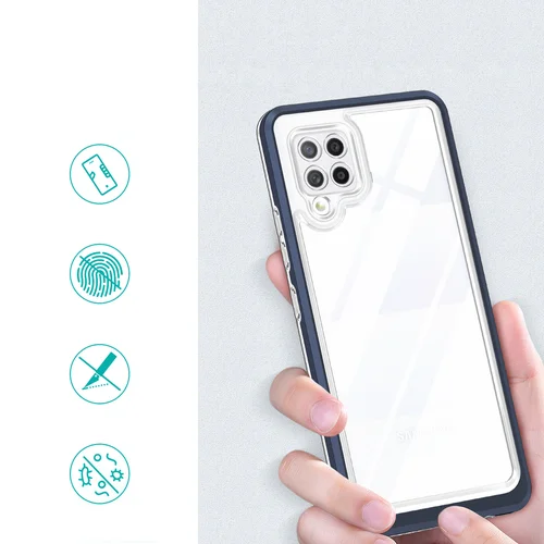 Hibridinė armūra Aiškus 3 in 1 dėklas Samsung Galaxy A42 5G, mėlynas image 2