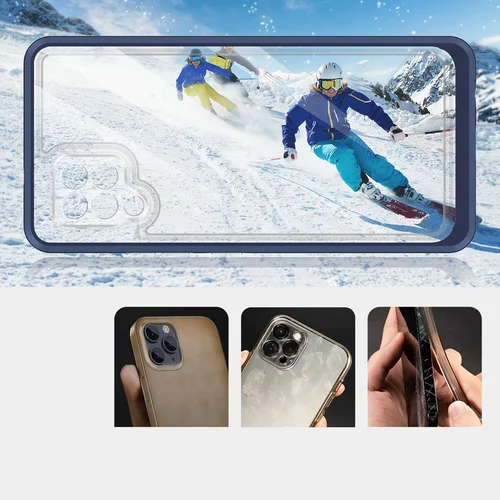 Hibridinė armūra Aiškus 3 in 1 dėklas Samsung Galaxy A42 5G, mėlynas image 3
