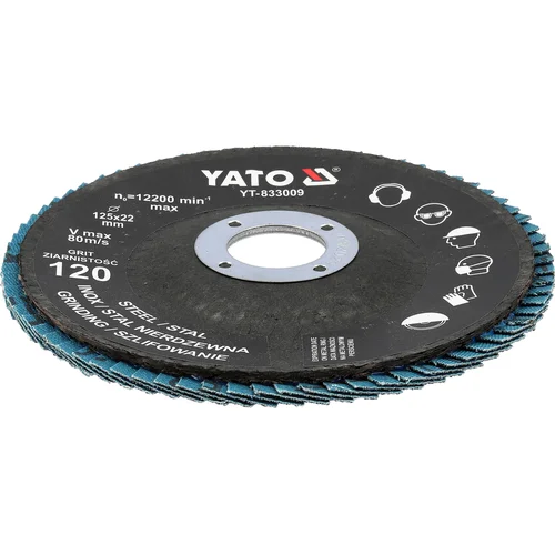 YATO YT-833009 cirkonio šlifavimo diskas P120 125 × 22 mm image 3