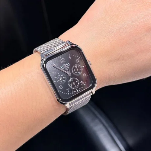 CASIO MTP-M306M-1A vyriškas laikrodis, sidabrinis image 3