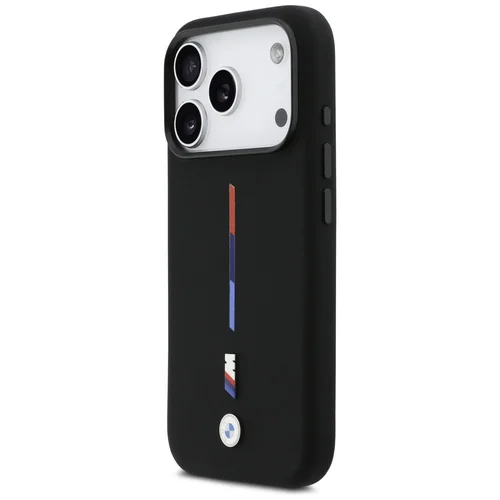 BMW M Silikono Tricoloro Linijos MagSafe dėklas iPhone 17 Pro, juodas image 2