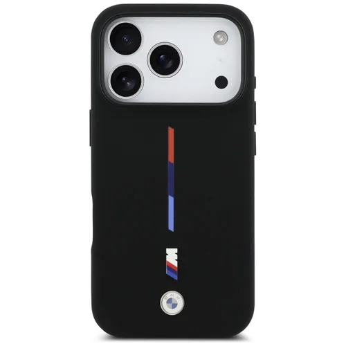 BMW M Silikono Tricoloro Linijos MagSafe dėklas iPhone 17 Pro, juodas image 3