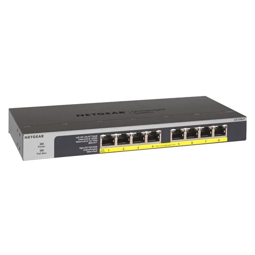 NETGEAR GS108LP 8 prievadų PoE+ jungiklis image 3
