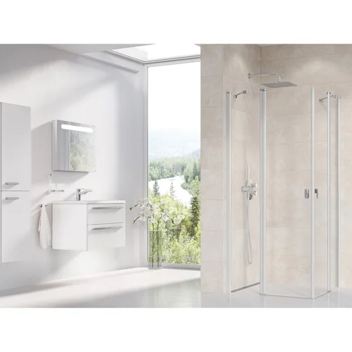 Ravak Chrome CRV2 Dušo durys 100 cm satinas skaidrus stiklas image 1