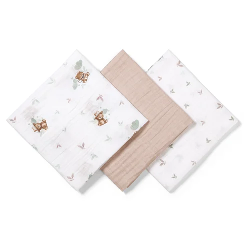 BabyOno muslino vystyklai 3 vnt 70x70 cm image 2