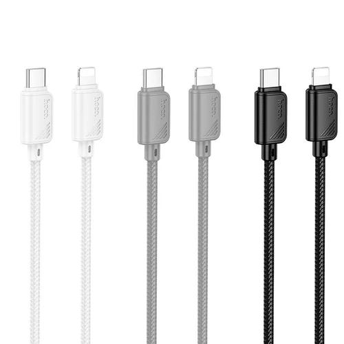 Hoco X113 USB-C–Lightning kabelis 1 m, baltas image 3