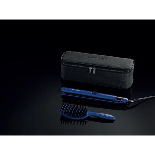 XANITALIA Lumina Ion Ocean Blue plaukų tiesintuvo rinkinys su šepečiu image 2