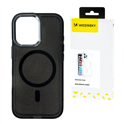 Wozinsky Blizgučių MagSafe dėklas Samsung Galaxy S24 FE, juodas image 1