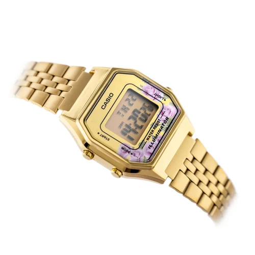 CASIO LA680WGA-4C moteriškas auksinis laikrodis image 3