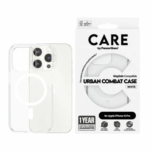 CARE by PanzerGlass Urban Combat MagSafe dėklas iPhone 15 Pro, baltas image 1