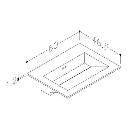Praustuvas Kame CORIAN CN614618-BS, 60 cm, Balta matinė image 2
