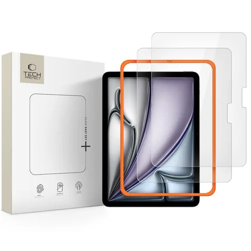 Tech-Protect Easy Set+ grūdintas stiklas iPad Air 11 col. 2024/2025, 2 vnt. image 1
