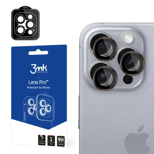 3mk Objektyvo apsauga Pro iPhone 16 Pro / Pro Max, titano pilka image 1