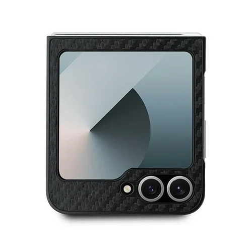 BMW anglies mėlynos linijos dėklas Samsung Galaxy Z Flip 6, juodas image 3