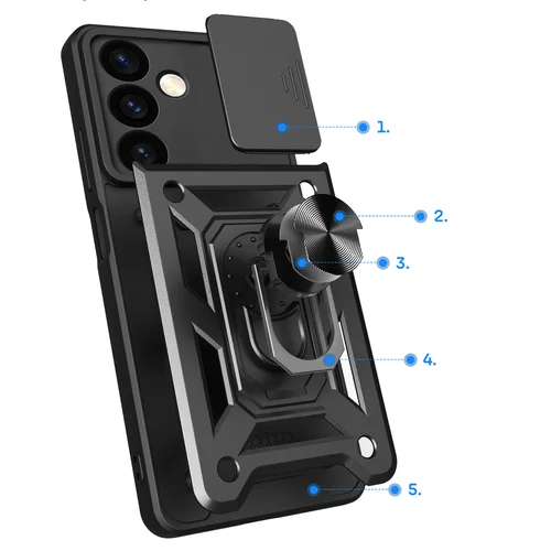 Armor Camshield dėklas Samsung Galaxy S24+, juodas image 3