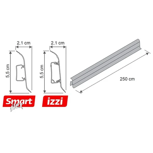 IZZI Vox grindjuostė, termoplastas, Burgundiškas ąžuolas, 2,5 m image 2