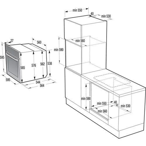 GORENJE BO6735E02BK integruojama orkaitė, juoda image 3