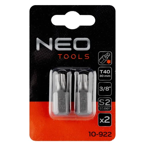 NEO TORX Antgaliukai T40 x 30 mm, S2, 2 vnt. image 2
