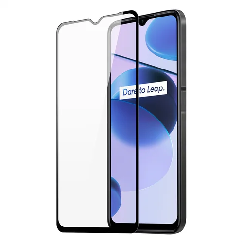 Dux Ducis 9D grūdintas stiklas Realme C35, juodas image 1