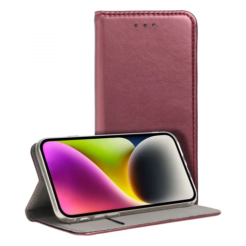 SMART MAGNETO knygų dėklas iPhone 17 Pro Max, bordo image 1