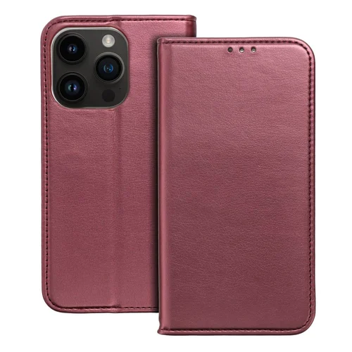 SMART MAGNETO knygų dėklas iPhone 17 Pro Max, bordo image 2