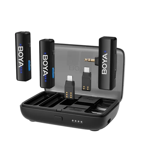 BOYA BOYALINK V2.0 belaidžių mikrofonų sistema USB-C, juoda image 1