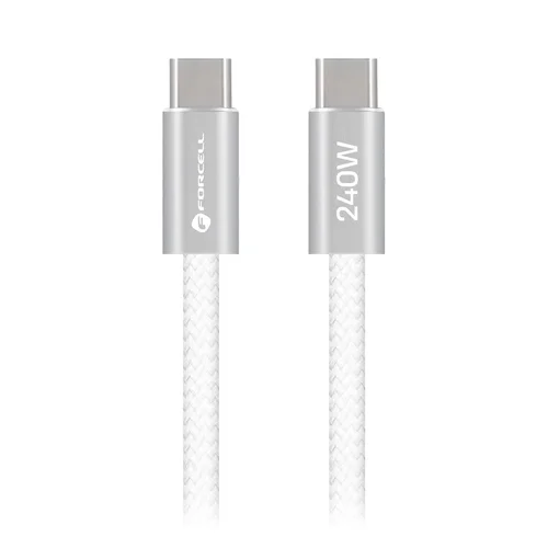 Forcell F-Energy Cafule Color CBN1 USB-C–USB-C, 2 m, baltas image 2