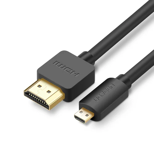 Ugreen HD127 Micro HDMI–HDMI 2.0 laidas, 1 m, juodas image 1