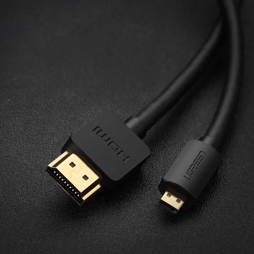 Ugreen HD127 Micro HDMI–HDMI 2.0 laidas, 1 m, juodas image 2