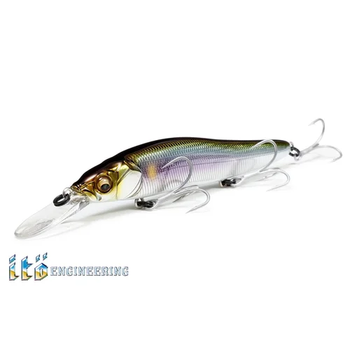 Megabass ONETEN R+1 minnow vobleris 110 mm 14 g FRENCH PEARL OB image 1