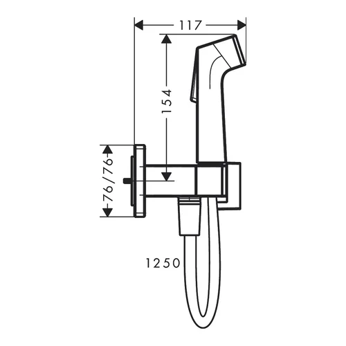 Hansgrohe Bidette E 1jet 29233670 Juoda matinė image 2