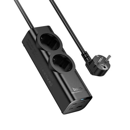 Hoco NS10 maitinimo juosta, 2 m, 67 W, juoda image 2