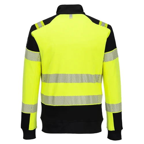 PORTWEST FR717 darbo džemperis su pilnai užsegamu užtrauktuku XXXL Yellow/Black image 2