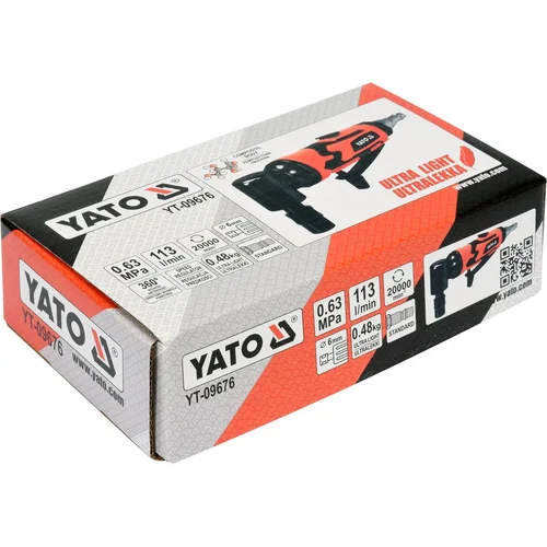 YATO YT-09676 pneumatinis kampinis šlifuoklis 6 mm image 3