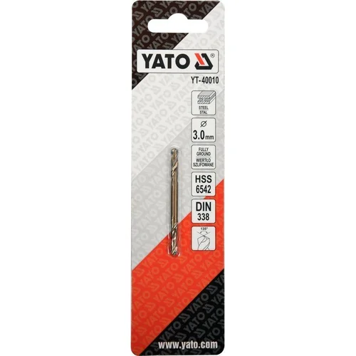 YATO YT-40010 dvipusis HSS grąžtas 3 mm image 2