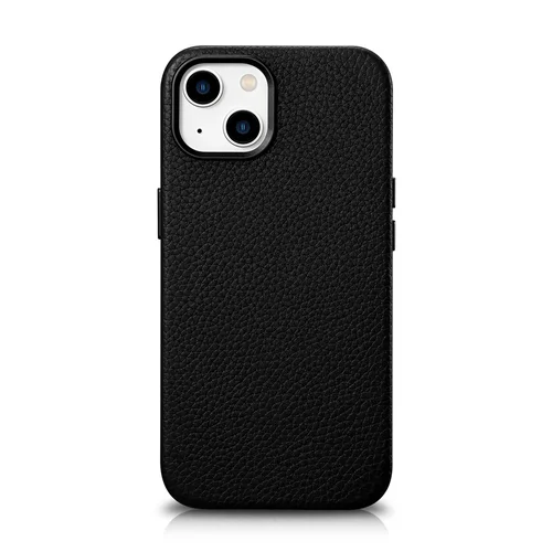 iCarer Litchi Premium dėklas iPhone 14, juodas image 1