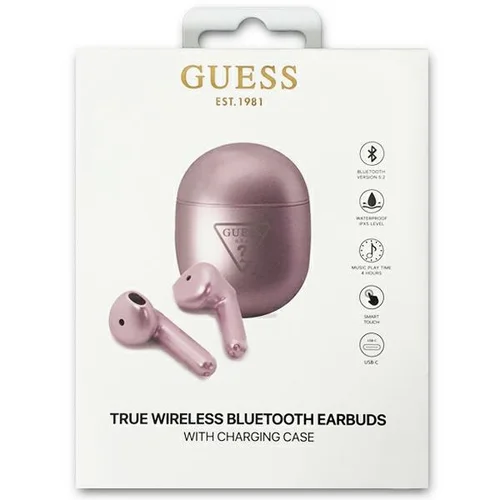 Guess GUTWST82TRU TWS Bluetooth ausinės, violetinės image 3