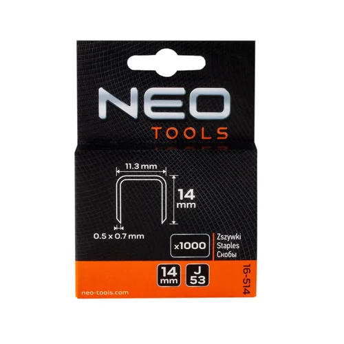 NEO kabės, tipas J - 14 mm, 1000 vnt image 2